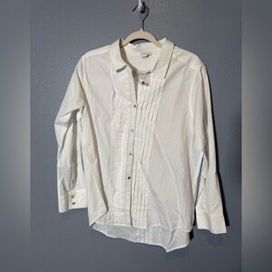 NWT Sundance White Button‎ Up Shirt- Large